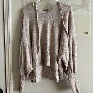 Zenana Outfitters Taupe Cowl Neck Sweater